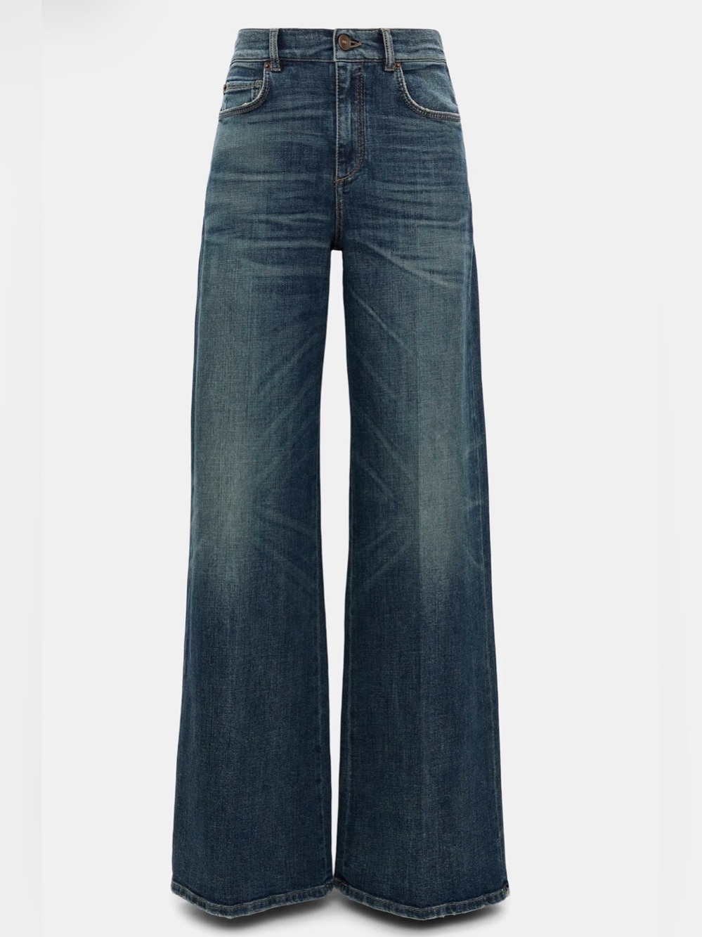 Dorothee Schumacher Extra Wide Leg Mid Waist Vintage Blue Size 27 / 29‎